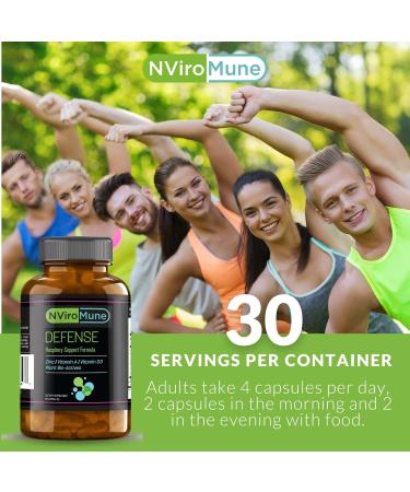 NViroMune Immune Defense Supplement - 10 in 1 Immune Support with Zinc, Copper, Vitamin D3, Selenium, Quercetin & Herbal Extracts - 60 Capsules - Buy Online on GoSupps.com
