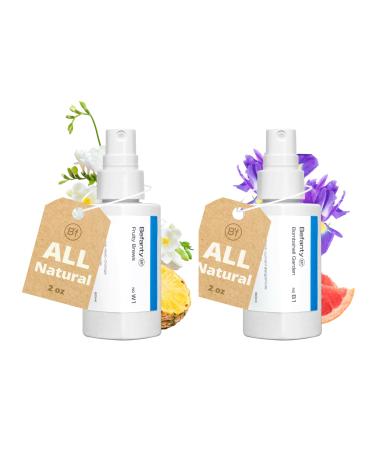Natural Spray Deodorant for Women Aluminum Free Deodorant for Men 24 Hours Odor Protection Travel and Pocket Size Body Spray Suitable for Sensitive Skin - Fruity Brews & Bombshell Garden