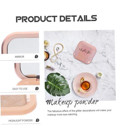 SOESFOUFU Body Shimmer Glitter Face Powder Compact Makeup Highlighter Makeup Powder Glitter for Makeup Women Makeup Pan Highlighter Powder for Women Powder Highlighter Glitter Makeup - Buy Online on GoSupps.com