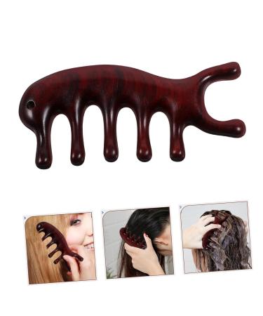 Healeved Sandalwood Gua Sha Comb - Antistatic Scalp Massage Brush for Women | Eco-Friendly Hair Tool 11x5x1.5cm | International Shipping Available - Buy Online on GoSupps.com