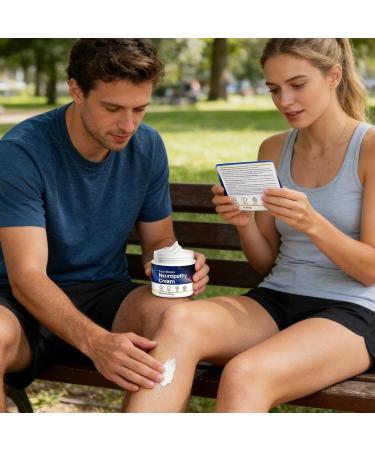  Luckxing Nerve Relief Cream 120 g Non-Greasy Soothing Lotion for Nerves Cream for Toes Massage and Comfort of Hands Feet Legs Arms and Joints - Buy Online on GoSupps.com