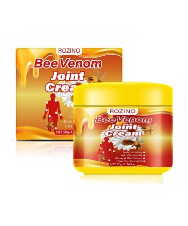 Bee Venom Joint Cream - Natural Soothing Relief with Turmeric & Aloe Fast-Absorbing Non-Greasy Formula for Joint & Skin Care (1.763OZ) 1.763 Ounce