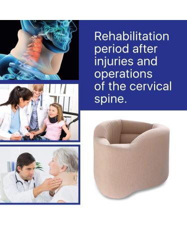 Toros Group Adjustable Ruff Neck Support Tie - Soft 100% Cotton Cervical Relief for Spine Muscle & Joint Pressure - Large Gray 12cm - Buy Online on GoSupps.com