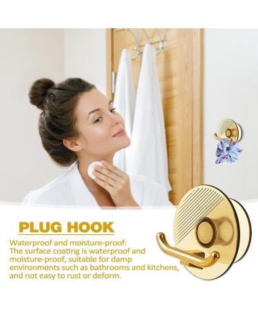 Jacekee Connector Hook - Drill-Free Cable Organizer & Key Bathrobe Hook for Kitchen Bathroom & Towel Storage - Transparent Brown - Buy Online on GoSupps.com