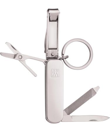 Zwilling Multi-Tool with Key Rings - Travel Size Stainless Steel Nail Scissors Nail Snap & Nail File - 60 mm Silver - Buy Online on GoSupps.com
