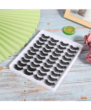 6D Eyelashes - 20 Pairs Professional Handmade Fake Eyelashes | Soft Thick Natural & Reusable for Home Use (MC-10) - Buy Online on GoSupps.com