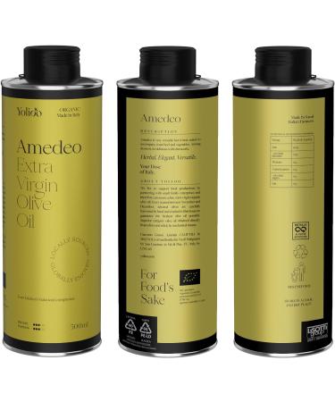 Yolioo Premium Dolce Olive Oil 500ml | Extra Virgin, Organic, Cold Pressed from Fresh Harvest in Tuscany, Italy | Leakproof Bottle | Pack of 1 - Buy Online on GoSupps.com