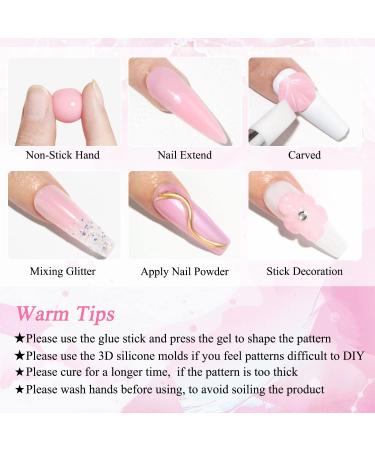 Supwee Solid Sculpture Builder Gel Pink Nail Extension 14g - DIY Nail Art Emboss Hard Gel - Buy Online on GoSupps.com