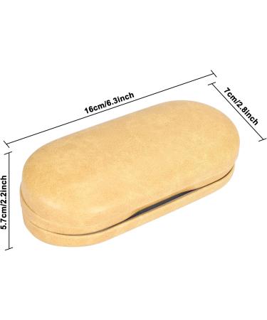 MUF 2-in-1 Contact Lens & Glasses Case - Portable Double-Sided Leakage-Proof Travel Set with Tweezers & Lens Bottle (Yellow) - International Shipping Available - Buy Online on GoSupps.com