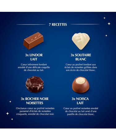 Lindt - Ballotin CHAMPS- LYS ES Assorti - Assortiment de Chocolats au Lait Noirs et Blancs Pralin Croustillants et Onctueux - Id al pour No l 216g Ballotin Mix 216g - Buy Online on GoSupps.com