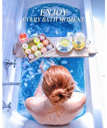 12-Piece Large Bath Bombs for Women - Organic & Natural Handmade Set for Spa Skin Care - Great Christmas or Birthday Gift Ideas for Her/Wife - 80g/2.8OZ Scents - Buy Online on GoSupps.com