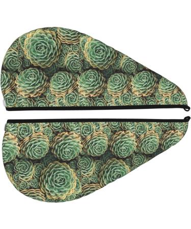 Succulent Hair Towel Wrap | Quick-Drying Towel Turban for Effortless Hair Drying - Buy Online on GoSupps.com