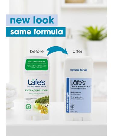 Lafe's Natural Deodorant | 2.25oz Aluminum Free Natural Deodorant Stick for Women & Men | Paraben Free & Baking Soda Free with 24-Hour Protection (Lavender & Aloe/Extra Strength 2.25 Ounce - 3-Pack) - Buy Online on GoSupps.com