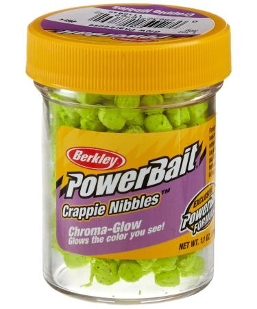 Berkley Powerbait Crappie Nibbles Dough Bait Glow Glow/Chartreuse 1-Pack