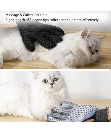 SSRIVER Pet Grooming Glove - Gentle Deshedding Brush for Dogs, Cats, Horses - Efficient Hair Remover Mitt - Massage Gloves - Blue - One Size Fits All - Buy Online on GoSupps.com