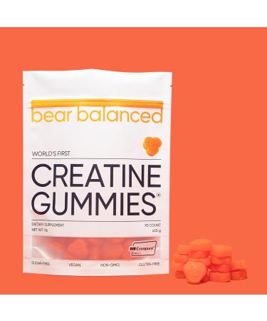 Creatine Gummies for Muscle Growth & Focus | Creatine Monohydrate L-Theanine & B12 | Peach Mango 90 Count - Buy Online on GoSupps.com
