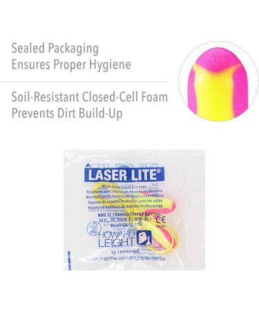 Howard Leight by Honeywell Laser Lite High Visibility Disposable Foam Earplugs  Pink/Yellow   200-Pairs (LL-1) - 3301105 - Buy Online on GoSupps.com