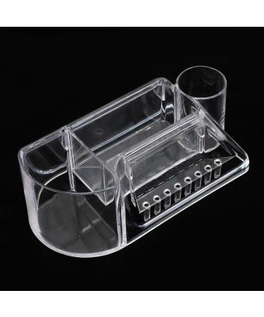 Nail Drill Holder 6.3in Grinding Bit Storage Box Transparent Nail Drill Bit Holder Plastic Nail Drill Tool Organizer Manicure Tools Display Box for Nail Tech Supplies - Buy Online on GoSupps.com