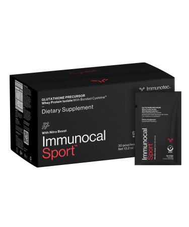 Immunocal Sport Whey Protein Isolate Glutathione Precursor Fast Absorbing BCAA Optimal Muscle Recovery + All Day Energy Support | Fat-Free Sugar-Free Lactose-Intolerant Friendly | 30 Servings
