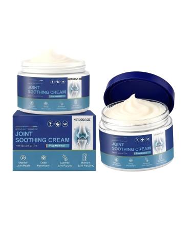 LANGSTON Magnesium Joint Soothing Cream Body Massage for Knee Elbow Back Shoulders Fast Absorbing Non-Greasy Formula 1oz 2can