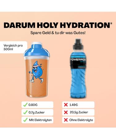Buy Holy Hydration 'White Peach' - 50 Portions of Vegan Electrolyte Drink | 100% Natural Fruit Aromas | 350g Hydration Solution - Buy Online on GoSupps.com
