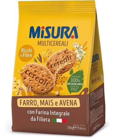  Italian Gourmet E.R. Misura Integrali Pack of 3 whole grain biscuits with crispy cereals 330g + Italian Gourmet Polpa 400g - Buy Online on GoSupps.com