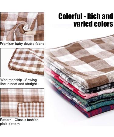 Remifa Dog Bandana 6PCS - Birthday Gift Washable Plaid Printing Bib Double Reversible Scarf Adjustable Accessories for Dogs and Cats - Buy Online on GoSupps.com