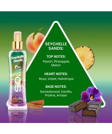 So... Seychelle Sands Body Mist Oriental Vanilla Body Spray for Women - Perfume for Women with Peach Rose Notes - Gifts for Women - 6.9 oz (Pack of 3) 6.9 Fl Oz (Pack of 3) Seychelle Sands - Buy Online on GoSupps.com
