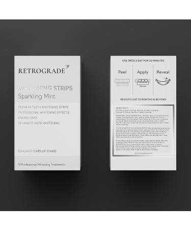 Premium Retrograde Hydrogen Peroxide Whitening Strips - 28 Mint Flavor Strips | Sensitive Teeth Whitening Kit | 14-Day Treatment - Buy Online on GoSupps.com