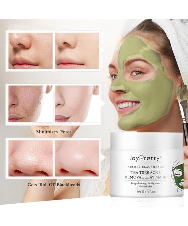 Tea Tree Facial Mask - Deep Cleansing Pore Purifying Clay Mask for All Skin Types Blackheads & Acne Treatment - Buy Online on GoSupps.com