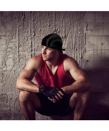 DACKRITO Premium Satin Durag Pack - 2 Pieces Silky Doo Rag Set for Men and Women - Long Tail for 360 Waves - Black (Pack of 2) - Buy Online on GoSupps.com