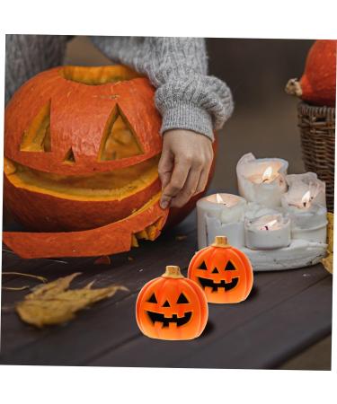 BESTonZON 2pcs Halloween Jack-o-lantern Halloween Pumpkin Lantern Lighted Pumpkins Light up Halloween Ornament Lighted Pumpkin Decorations Jack o Lantern Hollow Cartoon Ornaments Plastic - Buy Online on GoSupps.com