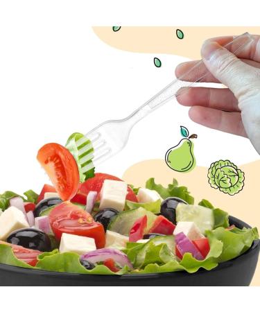 Clear Plastic Cutlery Set - (Bulk Pack 200 Pcs) Plastic Utensils Heavy Duty 100 Plastic Forks and 100 Spoons for Party Supplies Dinners Take-Out Catering Food Services - Buy Online on GoSupps.com