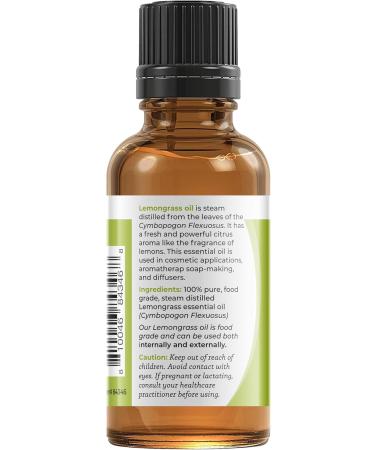 Viva Doria 100% Pure Lemongrass Essential Oil - Undiluted Food Grade Guatemalan Lemongrass Oil 30 mL | International Shipping Available - Buy Online on GoSupps.com