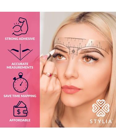 Disposable Eyebrow Ruler Stencils - 100-Pack Transparent Mapping Stickers for Microblading, Henna, Brow Extensions & Permanent Makeup - Peel & Stick Measuring Shaper Tool for All Face Shapes - Buy Online on GoSupps.com