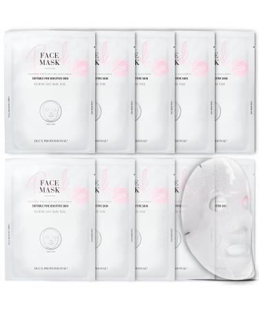Calming Face Mask Pack - 10 Pcs Calm Irritated Skin Treats Dry and Dull Skin Natural Radiance Antioxidant Effects Revitalize the Skin Skin Repair Mask Anti-Aging 1 Count (Pack of 10)