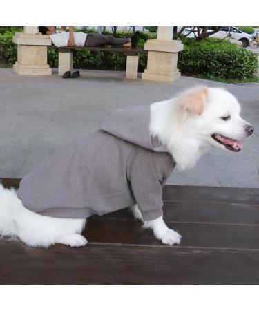 Hualisiji Small Dog Hoodie - Warm & Lightweight Chihuahua Sweater in M Gray | Soft Textured Dog Sweatshirt for Comfortable Wear - Buy Online on GoSupps.com