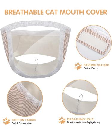 Transparent Breathable Cat Muzzle Anti-bite and Anti-lick Pet Mask for Grooming Bathing Nail Clipping Cotton Cat Mouth Cover Suitable for Aggressive Cat Kittens with a Head Circumference of 9.84-11.81in(25-30cm) - Buy Online on GoSupps.com