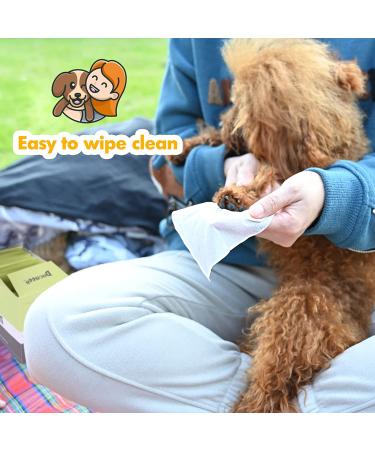 Docatty Pet Wipes - 50 Plant-Based Compostable Wipes for Dogs & Cats | Hypoallergenic & Deodorizing Grooming Wipes for Paws, Body & Butt - Buy Online on GoSupps.com