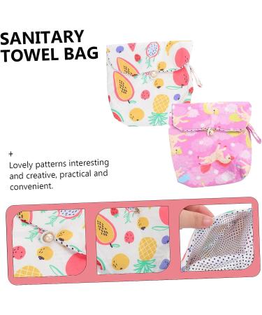 Healifty Women's Wallets 2 Pcs Napkin Storage Bag Set - Cute Makeup Bag for Travel - Portable Napkin Pouch & Coin Bag - Menstrual Cushion Holder - Buy Online on GoSupps.com