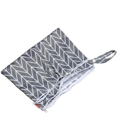 DAMERO 2pcs Travel Wet and Dry Bag with Handle - Small Gray Arrow+Black Arrow (2 Count) | Ideal for Cloth Diaper, Pumping Parts, Swimsuit | Easy Grab and Go - Buy Online on GoSupps.com