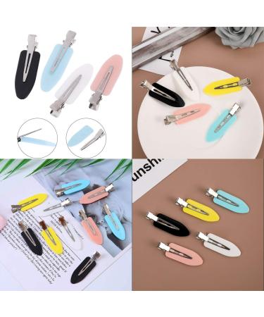 40-Piece BetterJonny Hair Clips Set - Wrinkle-Free Makeup Curl Clips for Stylish Hair - Black White Yellow Pink & Blue - Buy Online on GoSupps.com