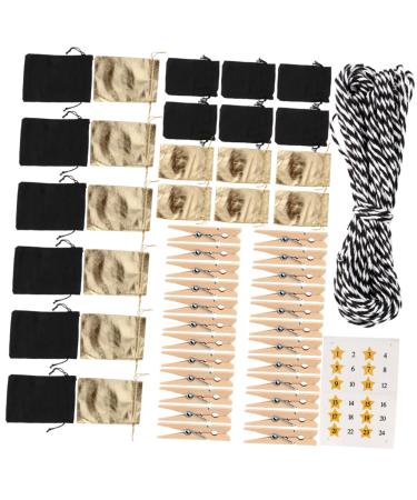 COLLBATH Kids Calendar 1 Set Candy Bag Christmas Drawstring Bags Advent Candy Drawstring Pouch Christmas Bag Child