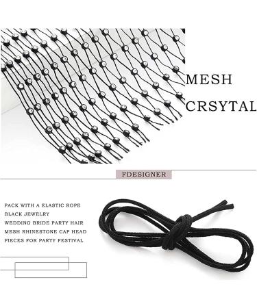 Rhinestone Mesh Headband Glitter Elastic Headscarf Crystal Wide Head Covering Fishnet Costume Party Head Wrap Women and Girls Gold - Buy Online on GoSupps.com