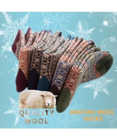 ADFOLF Men's Thick Winter Wool Crew Socks - Warm Thermal Striped Design (Color_5) - Buy Online on GoSupps.com