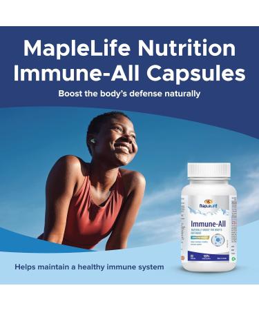 MapleLife Exclusive Formula Immune-All immune booster with Astragalus Ashwagandha Reishi Mushroom and American Ginseng - Buy Online on GoSupps.com