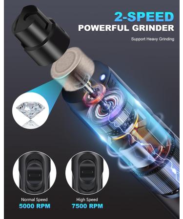 Justchee Dog Nail Grinder 2-Speed Electric Rechargeable Pet Nail Trimmer with Light 3 Ports Dog Nail Grinder Quiet Claw Grooming for Dog | Cat Low Noise and More Powerful Pet Nail Grinder (Black) - Buy Online on GoSupps.com