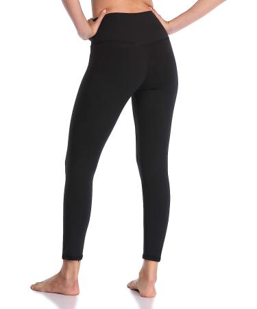 YUNOGA Women's Ultra Soft High Waisted Seamless Leggings | Tummy Control Yoga Pants - Black Medium - Buy Online on GoSupps.com