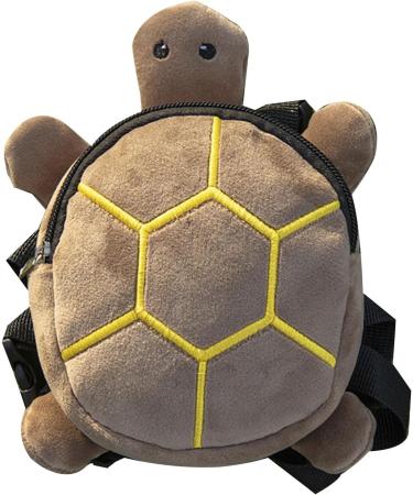 Turtle-Shaped Outdoor Backpack for Dogs | Large Capacity Plush Crockery Bag for Camping - Light Yellow - Buy Online on GoSupps.com