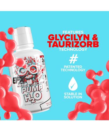 EFX Sports Pump H2O Muscle Volumizer | Clear Liquid Formula | 10g Pure Vegetable Glycerol | Buffered Taurine & Glycine | Zero Sugar | 16 Fl Oz (Fruit Blast) - Buy Online on GoSupps.com